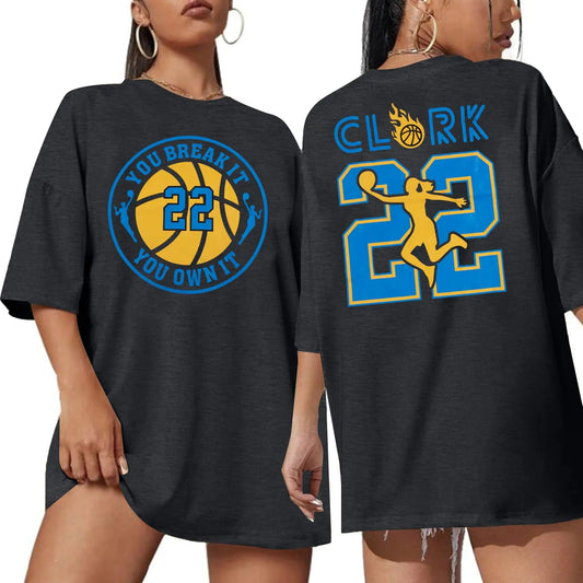 Basketball Shirt Women Basketball Lover T-Shirt Oversized Basketball Mom Shirts You Break It You Own It Tee Tops