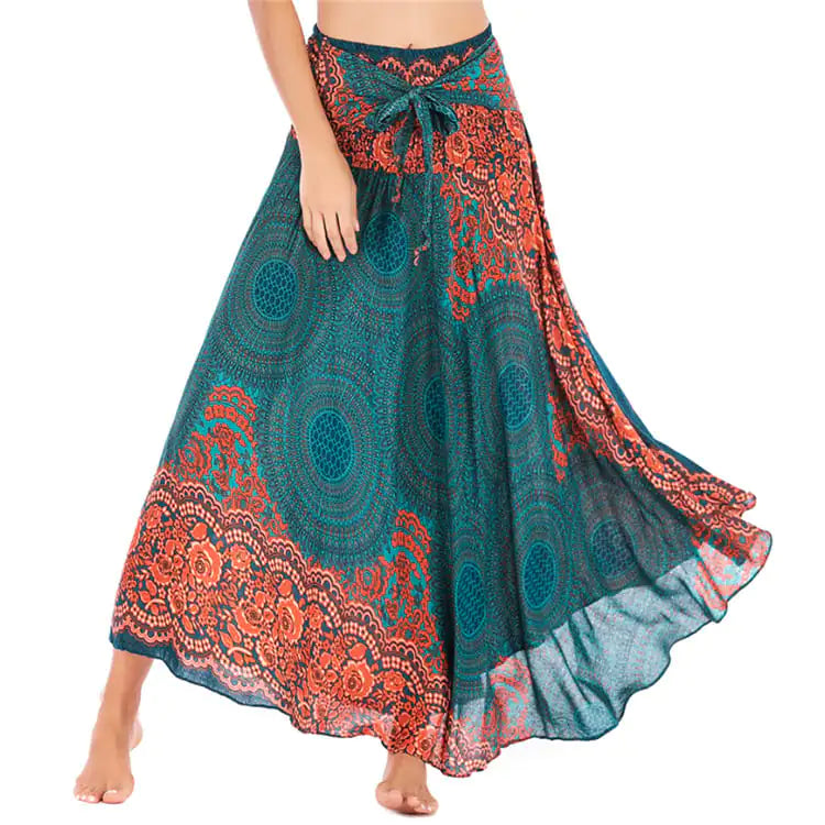 Beachside Belly Dance Silk Skirt