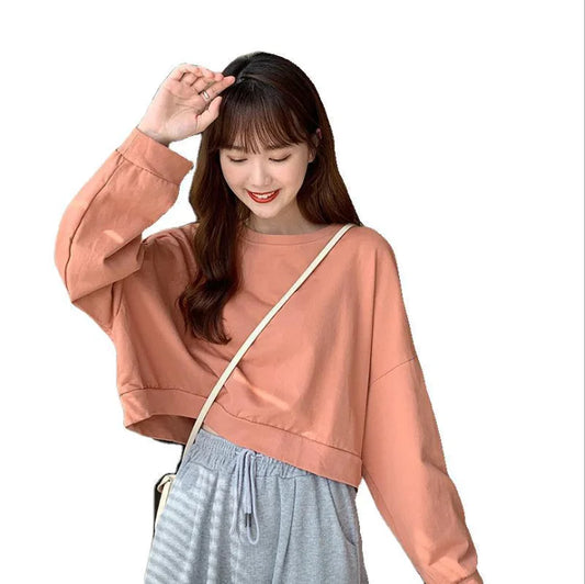 Women's Long-Sleeved Thin Round Neck Sweater