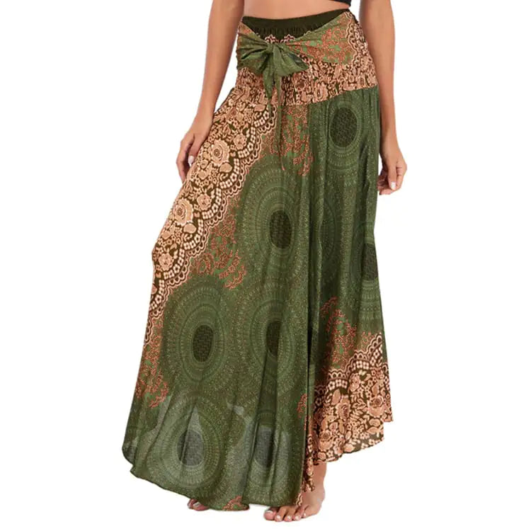 Beachside Belly Dance Silk Skirt