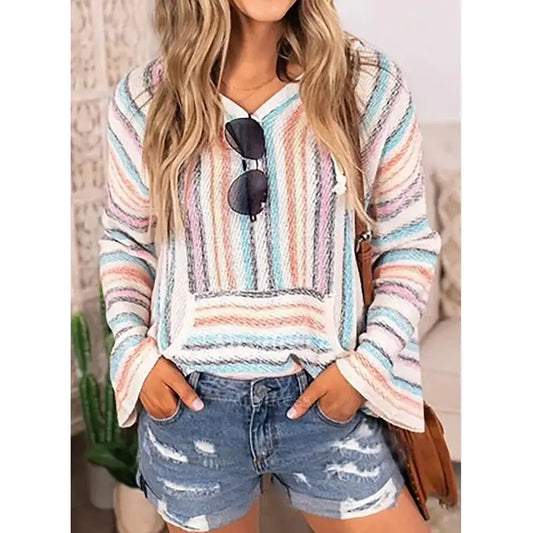 Vibrant Rainbow Hoodie - Loose Comfort Fit