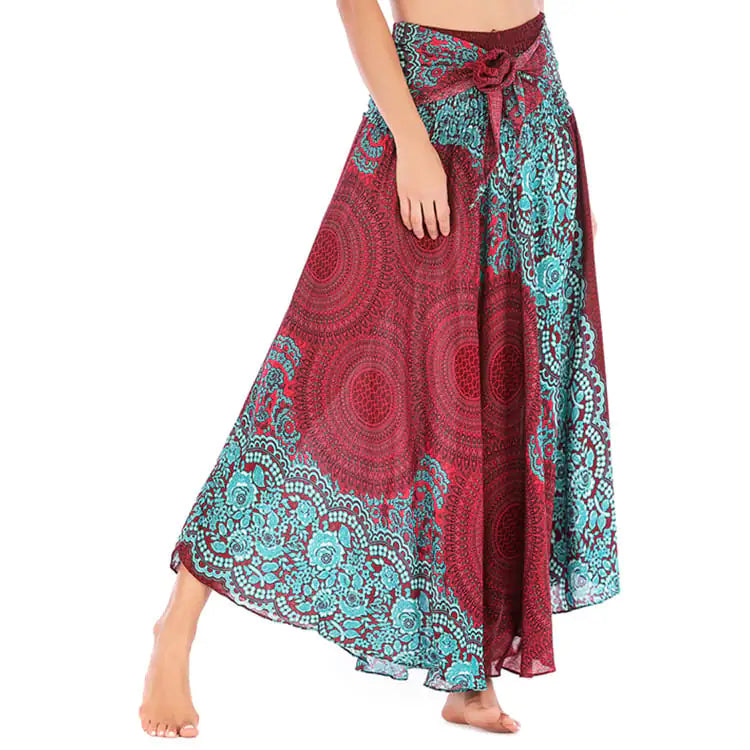 Beachside Belly Dance Silk Skirt